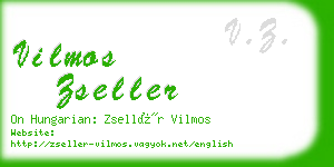 vilmos zseller business card